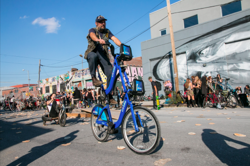 Chicken Hut founder Greg H. at Bike Kill 2014 [pic by Alix Piorun]